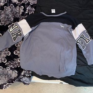 PINK black and gray sparkle half sleeve top